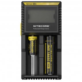 batteriladdare med två batterier i