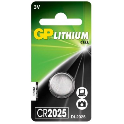 GP knappcell, Lithium, CR2025, 1-pack