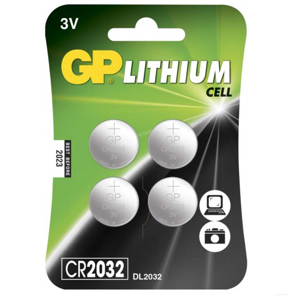 GP knappcell Litium CR2032 4-pack